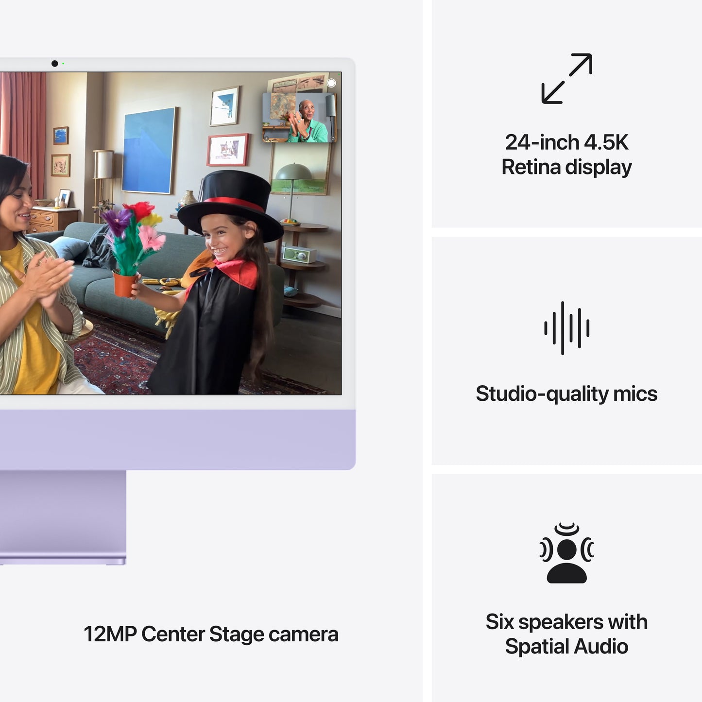 24-inch iMac - M4 (8-Core CPU and 8-Core GPU) - Purple - Standard Glass