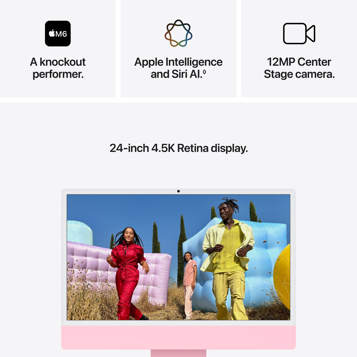 24-inch iMac - M6 (10-Core CPU and 10-Core GPU) - Pink - Standard Glass