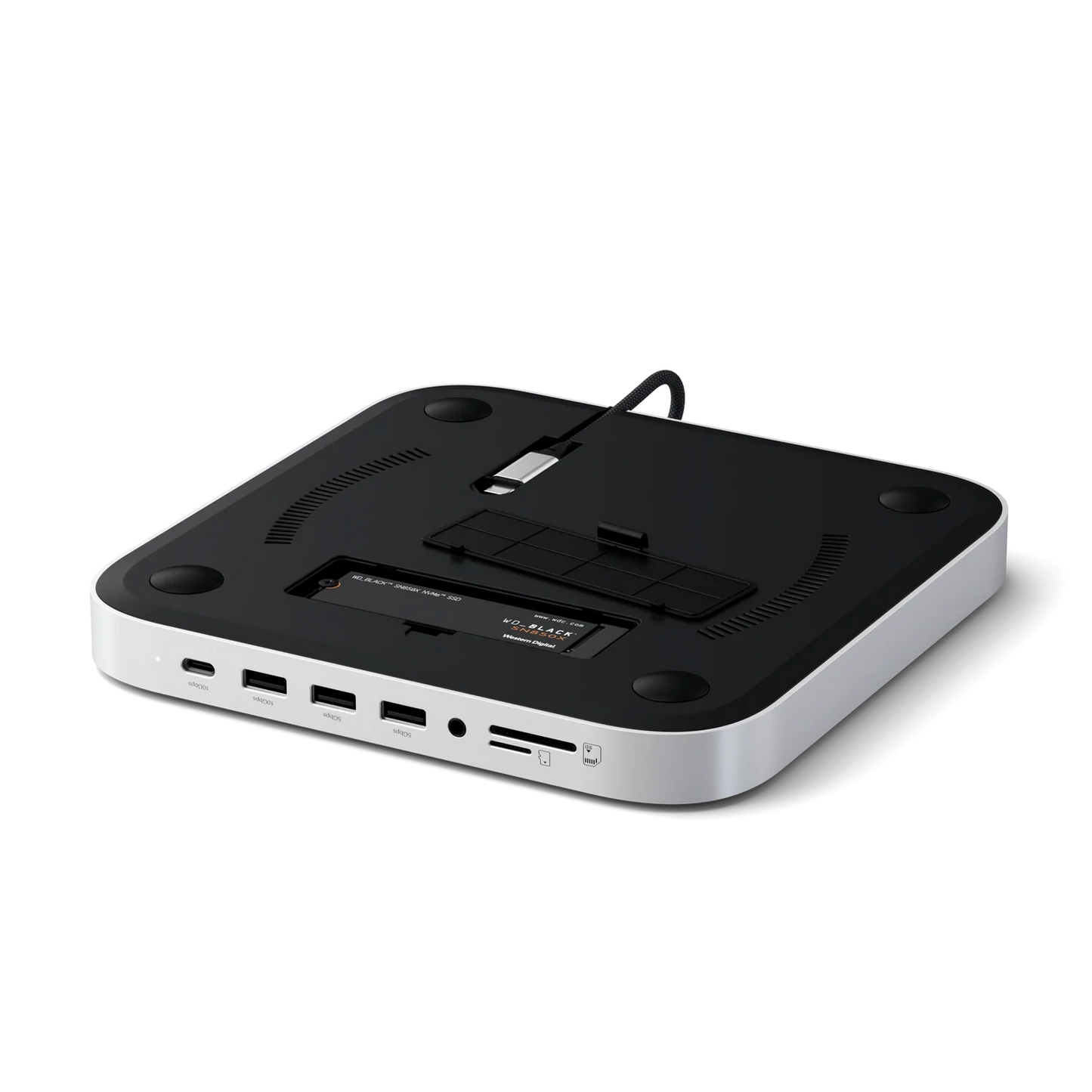 Satechi Mac Mini Stand & Hub with SSD Enclosure - Silver