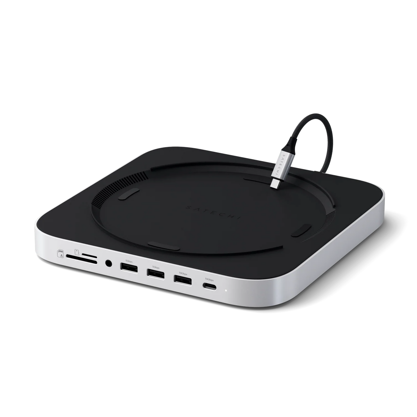 Satechi Mac Mini Stand & Hub with SSD Enclosure - Silver