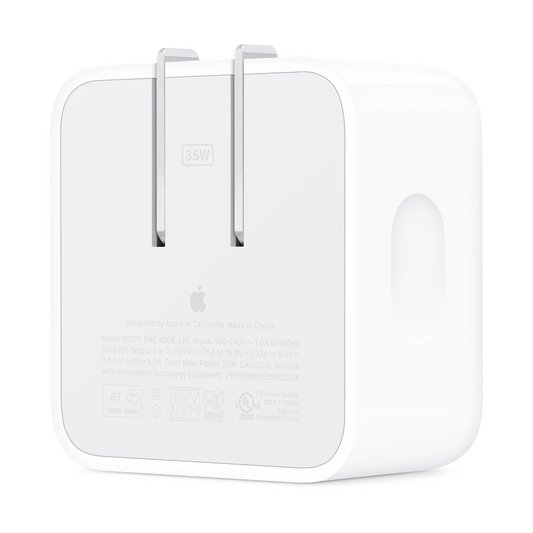 35W Dual USB-C Port Compact Power Adapter (2022)