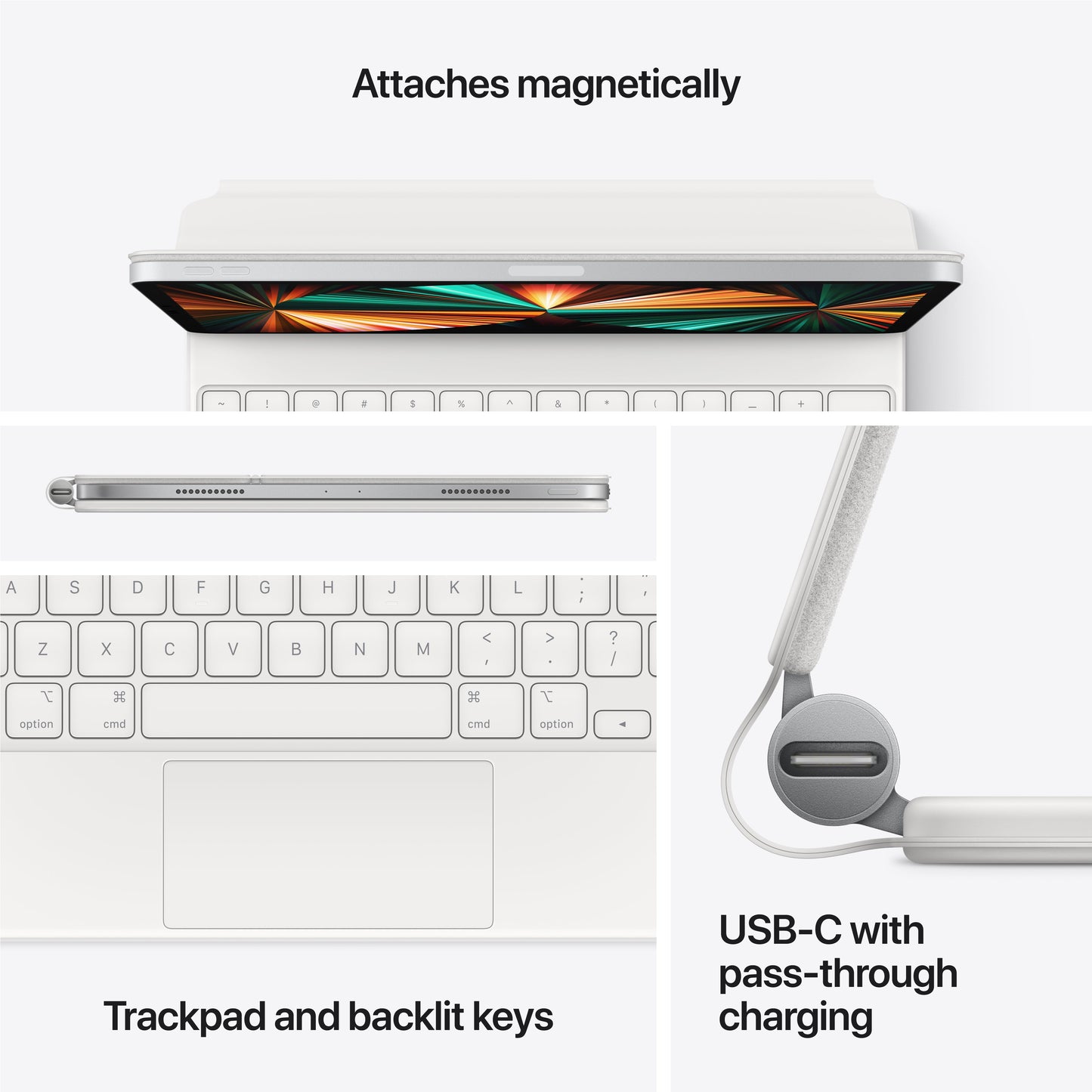 Apple Magic Keyboard for iPad Pro 11-inch (3rd generation) and iPad Air (4th/5th generation) - White